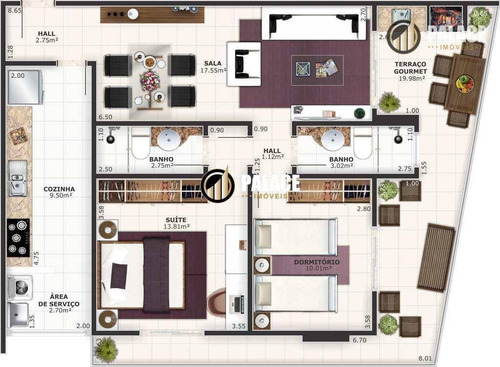 Apartamento Com 2 Dormitórios À Venda, 93 M² Por R$ 420.000,00 - Vila Guilhermina - Praia Grande/sp - Ap1565
