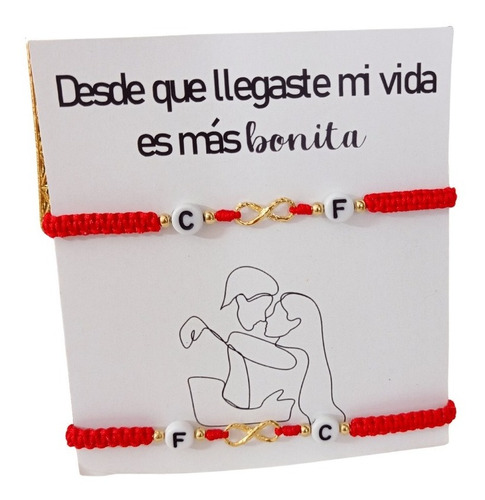  Set De 2 Pulseras Para Pareja Infinito 