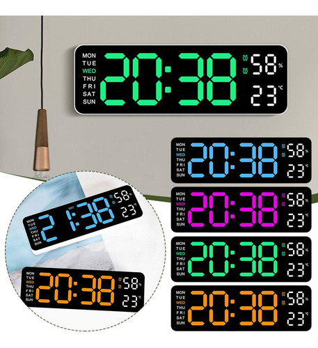Reloj Electrónico Multifuncional Reloj De Pared Digital Led