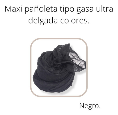 Maxi Pañuelo Bufanda Verano Super Delgada Tipo Gasa Colores 