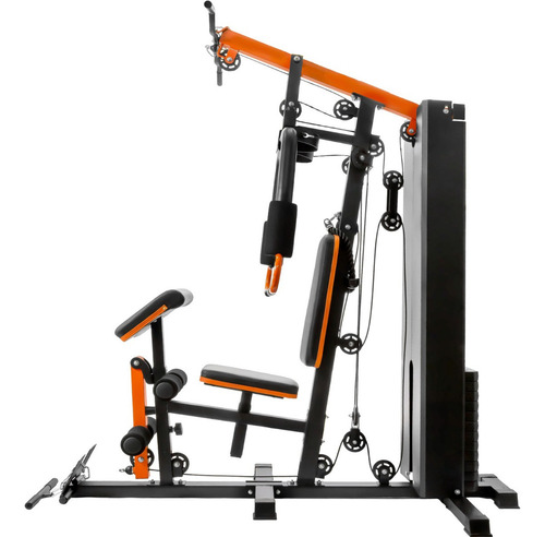 Gimnasio Multifuncional Uso Rudo Multiestacion Brazo Pierna Estructura Negro Centurfit mkz-multestacion