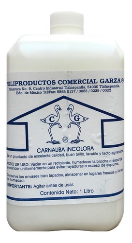 Carnauba La Garza Para Calzado, O Artículos De Piel - 1 Lt