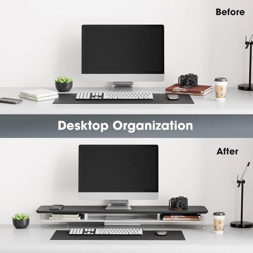 Soporte Para Monitor Doble, Soporte Acrílico Para Computador