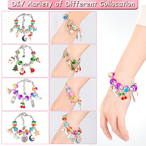 Kit De Fabricación De Pulseras De Dijes, 92 Piezas De ...