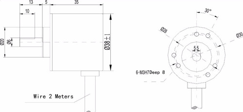 Imagen 5 de 5 de Enc400p-5v Encoder Incremental 400ppr 5 A 24vcd Con Detalle