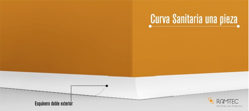 Zoclo Curva Sanitaria Pvc Blanco (4 Piezas De 2.44mts)
