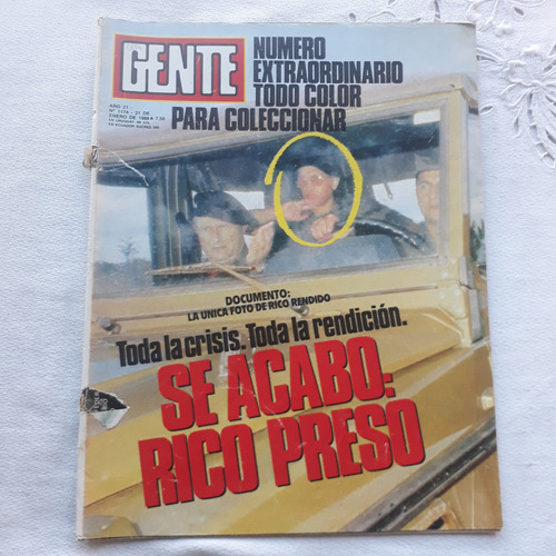 Revista Gente Nº 1174 21/1/1988 Aldo Rico Rendicion