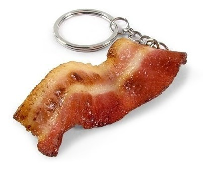 Imagem 1 de 2 de Chaveiro De Comida | Bacon - Pronta Entrega