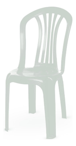 Kit C/ 2 Cadeiras Listras + 1 Mesa Redonda Plastex Branco