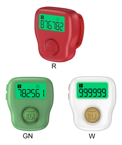 A (gn) Contador De Dedos Tasbih Digital Tally Clicker De 6