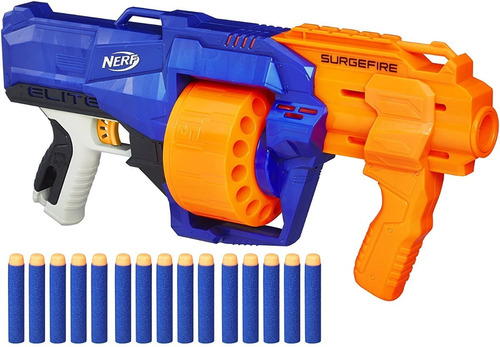 Pistola Nerf Surgefire Elite Original+ 15 Dardos. Envío Hoy.