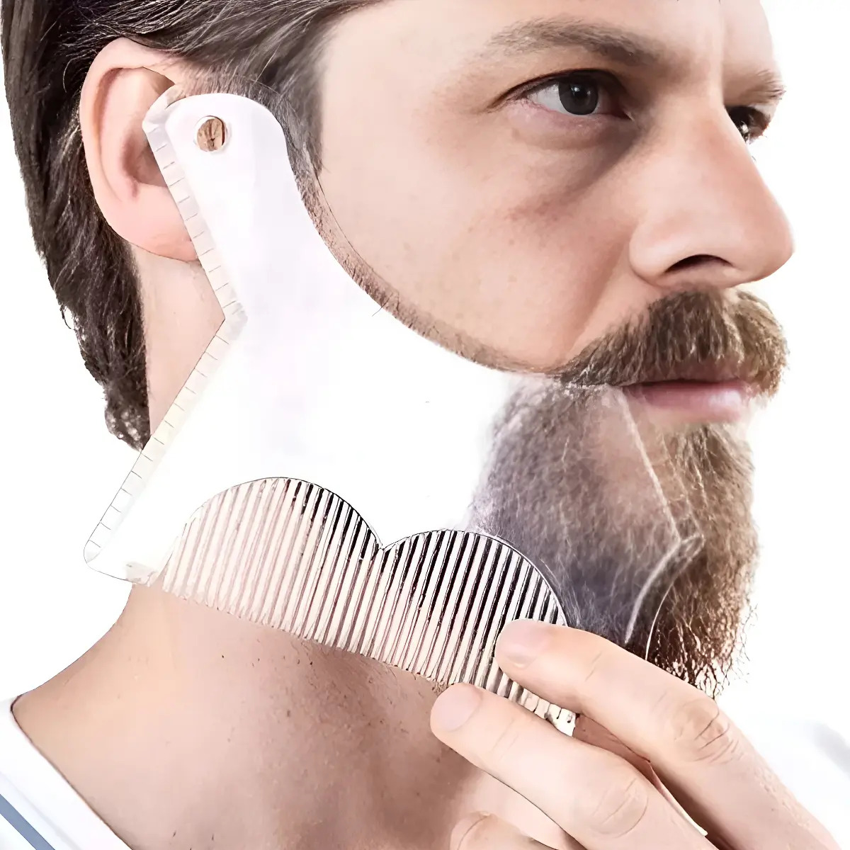 Pente Barba Régua Modelador Alinhador Transparente