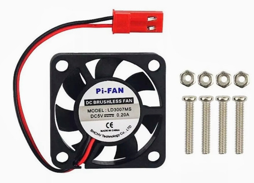 Kit 5 Ventiladores Rb Pi3, Orange Pi, Arduino Etc 30x30x7 Mm