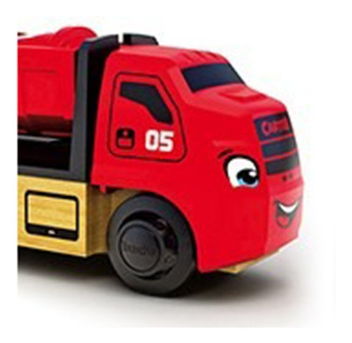 Imagen 2 de 3 de Trencity Carter Camion Recolector Rojo Tren Madera Educando