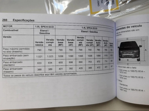 Manual Do Proprietário Do Gm Onix 2018/2019 Original
