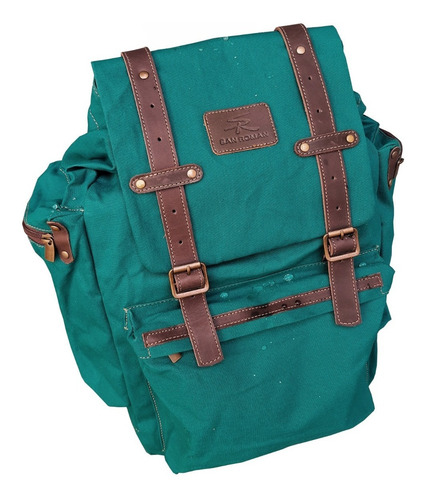 Imagen 2 de 6 de Mochila Fontana Lona Algodón Impermeabilizada 25 L