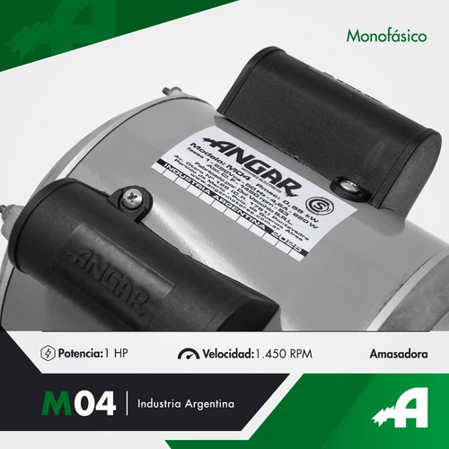 Motor Amasador Angar 1hp Doble Capacitor Sobadora-compresor