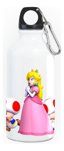 Termo Peach Princesa Mario Bros Botella Caramañola White X39