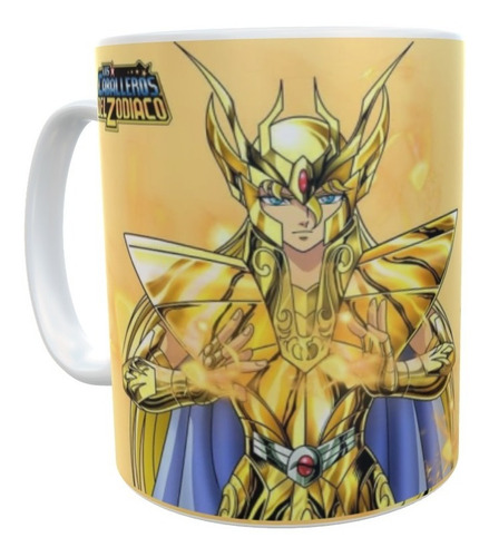 Taza Cerámica Shaka De Virgo Caballero Del Zodiaco Sublimada