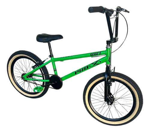 Bicicleta Aro 20 Bmx Pro-x Série 1 Freio V-break Rolamentada Cor Verde Tamanho Do Quadro Único