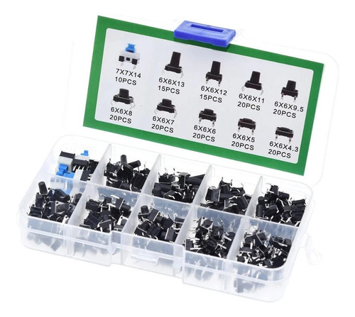 Mini Herramienta De Interruptor Táctil De Botón Diy 180pcs