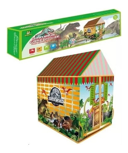 Carpa Para Niños Dinosaurio Casa Didáctica Juegos Armable 