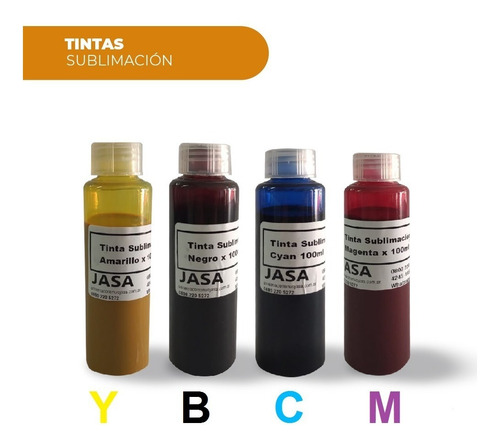 Imagen 2 de 5 de Tinta Sublimación Epson 100ml (cyan, Magenta, Yellow, Black)