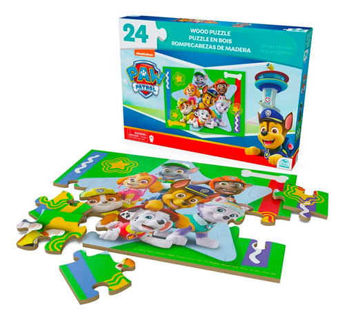 Rompecabezas Paw Patrol Puzzle De Madera 24 Piezas