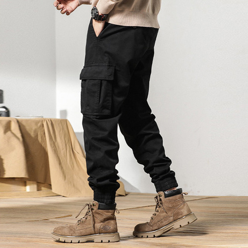 Mz Pantalón Jogger Bolsas Cargo Casual Cómodo Gabardina