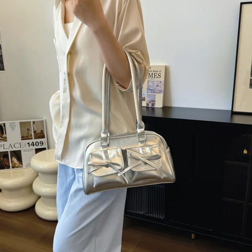 Bolso De Mano Pu Con Cremallera Para Mujer