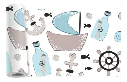 Adesivo Infantil Faixa Border Decorativo Papel Parede Bebe Cor Kit Faixa Infantil B237