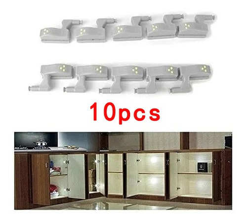 10pcs Bisagra Led Sensor Luz Para Cocina