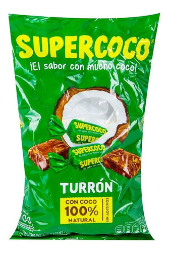 Turrón Supercoco Colombiano 100% Coco Natural - 100 Und