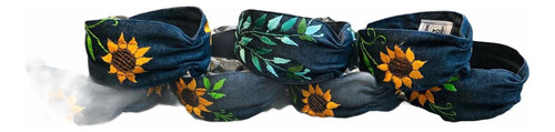 Diademas Artesanales Bordadas Color Negro