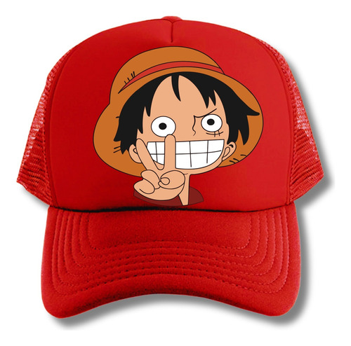 Gorra Trucker Monkey D. Luffy One Piece Serie Red 