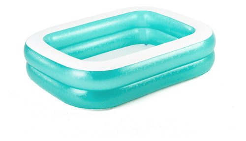 Imagen 2 de 8 de Pileta Inflable Rectangular 54005 Azul 201x150x51cm Bestway