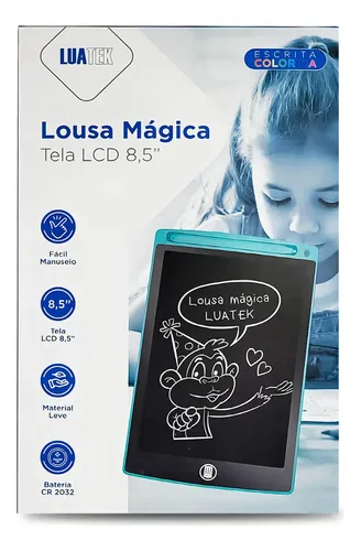 Lousa Mágica Digital Infantil Luatek KL-1201 Rosa 8,5