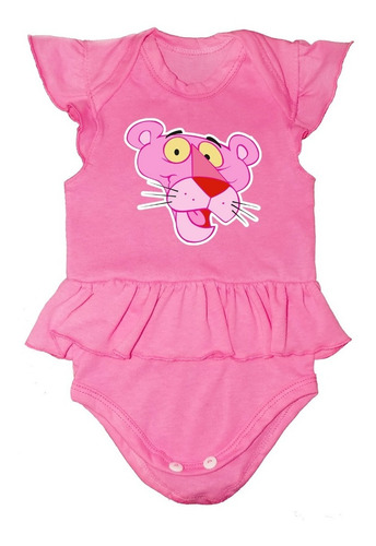 Pañalero Vestido Niña Disfraces Pantera Rosa De Algodon