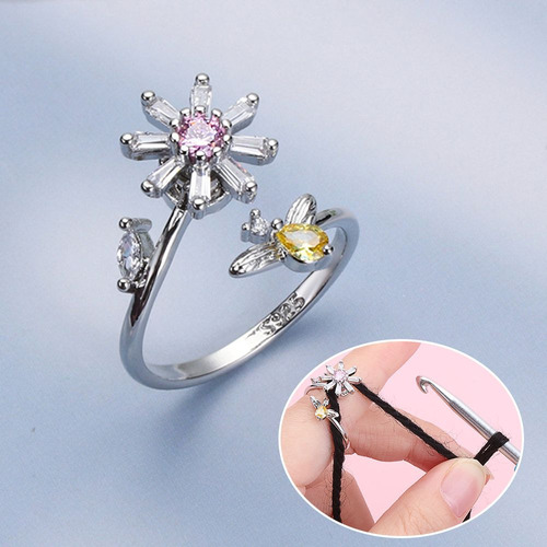 Anillo De Ganchillo Yarguides Crown Con Lazo Para Tejer