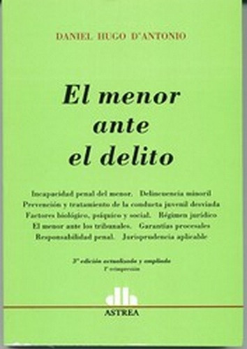 Libro El Menor Ante El Delito