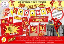 Comprar Kit Imprimible Candy Bar Digital Flash 100% Editable