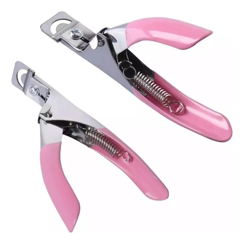 20 Alicates Cortador De Unhas Tips Sorriso Reta Rosa