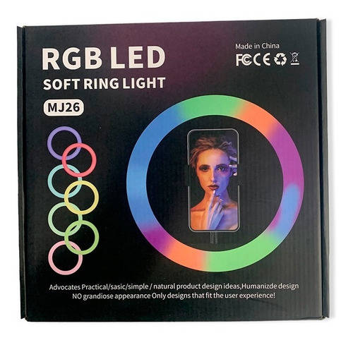 Aro De Luz Rgb Led 26 Cm Con Soporte Para Celular