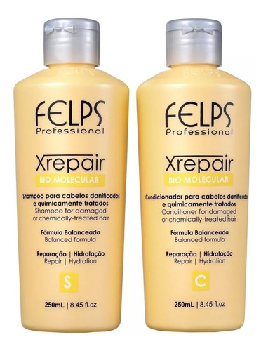 Felps Xrepair Kit Duo Shampoo E Condicionador 250ml + Brinde