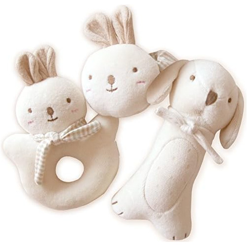 Baby Rattle Puppy Baby Rabbit Juego De 3 Sonajeros