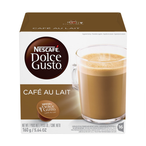 Imagen 1 de 1 de Café au lait en cápsula Nescafé Dolce Gusto 16 u