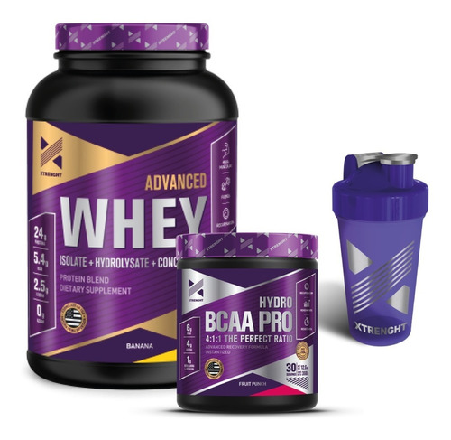 Advanced Whey Protein + Hydro Bcaa + Shaker - Xtrenght