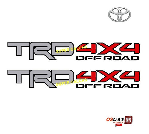 Calcomania Trd 4x4 Off Road Toyota Pick P Accesorios 2piezas