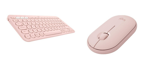 Combo Logitech Teclado K380 + Mouse M350 Rosa Bluetooth