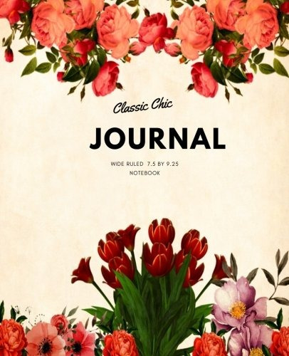 Classic Chic Journal Wide Ruled Notebook 120 Pages With Clas